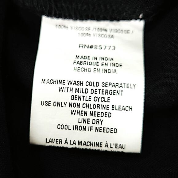 O'Neill High Low Maxi Skirt Back Zip Asym Hem Flowy Black Resort Travel Boho M - Picture 8 of 11